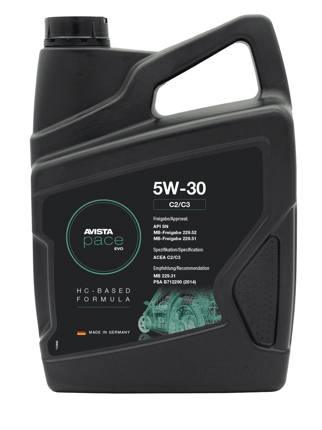 Моторное масло AVISTA PACE EVO C2/C3 5W-30, 4л